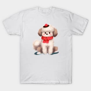 Cute Poodle Drawing T-Shirt